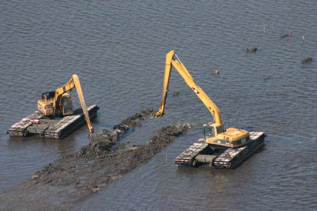 Breakwater Excavator on Rent